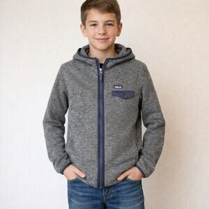 Patagonia Synchilla Zip Fleece Jacket with Hood Youth Size Large / 12